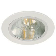OJO DE BUEY 1XE27 4" BL/PLATA # 10017B-WS