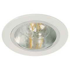 OJO DE BUEY 1XE27 4" BL/PLATA # 10017B-WS