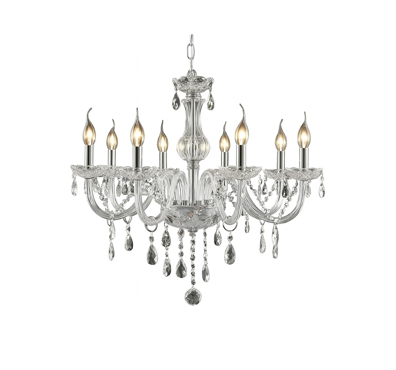 CHANDELIER CLEAR 8XE14 67X61X261CM#26312A-8H