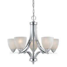LAMPARA COLGANTE 5XE27 60X50CM CR # 8003-03-05