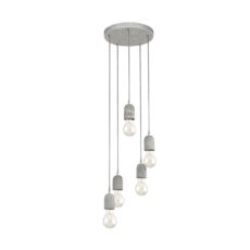 LAMPARA SILVARES 5XE27 35X150CM GRIS/METAL #95524