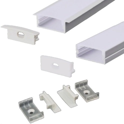 PERFIL ALUMINIO ILUKON 1M  P/CINTA LED#1001100683