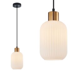 L.COLGANTE 1XE27 14X100CM NE/DOR #DI-610-WH-Z