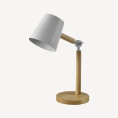 L.ESCRITORIO 1XE27 1.5X1.3X4.5CM BL/MAD #DI-315-WH-Z