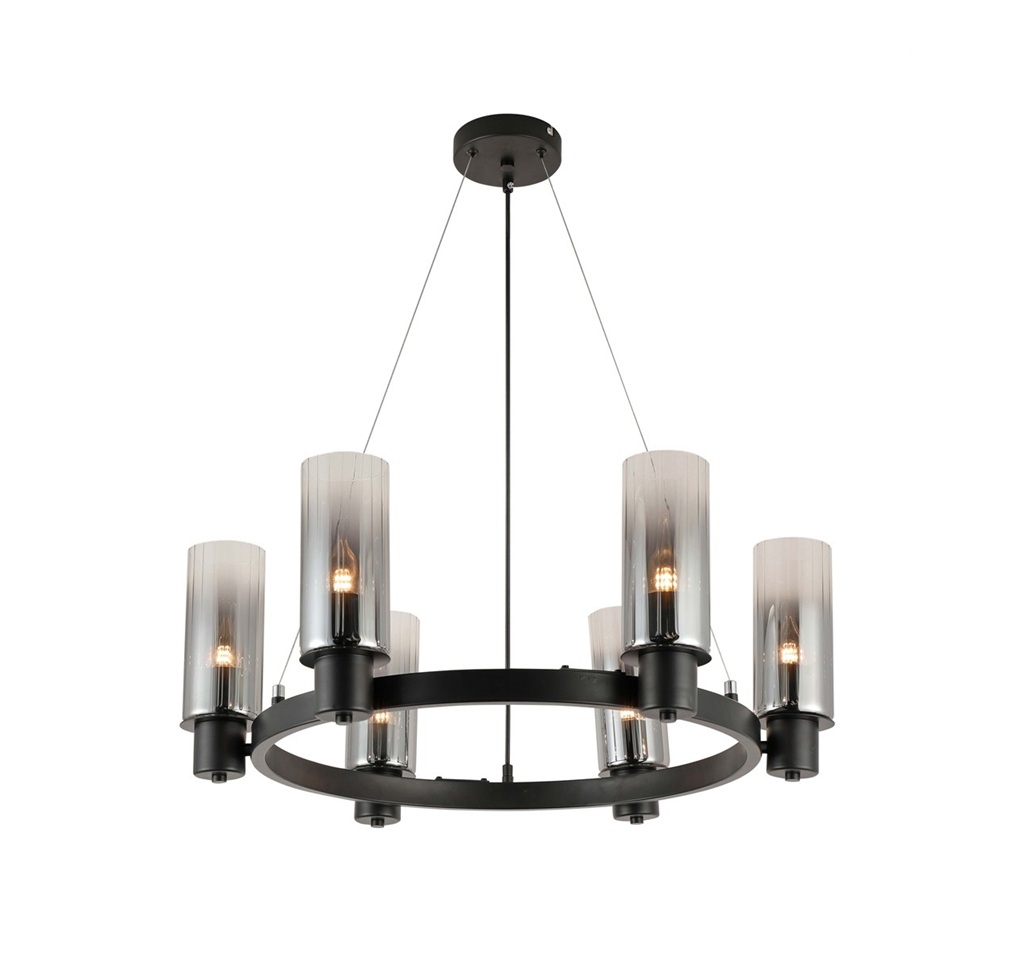 L.COLGANTE 6XE27 NE #DI-672-BK-Z