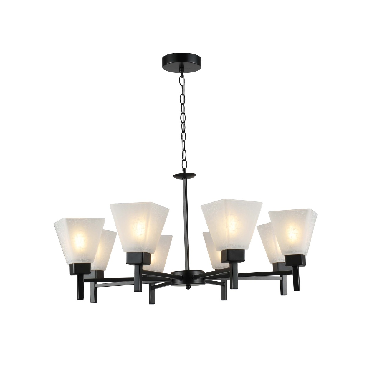 L.COLGANTE 8XE27 74X64CM NE #DI-671-BK-Z