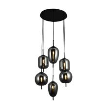 L.COLGANTE 6XE27 NE # DI-652-BK-Z