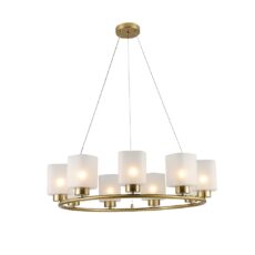 L.COLGANTE 9XE27 75X80CM DORADA #DI-666-BRS-Z