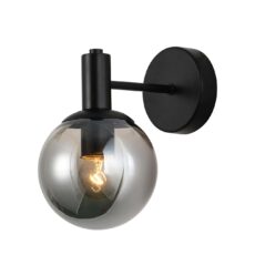 L.PARED GLOBO/SMOKE 1XE27 # DI-669-BK-Z