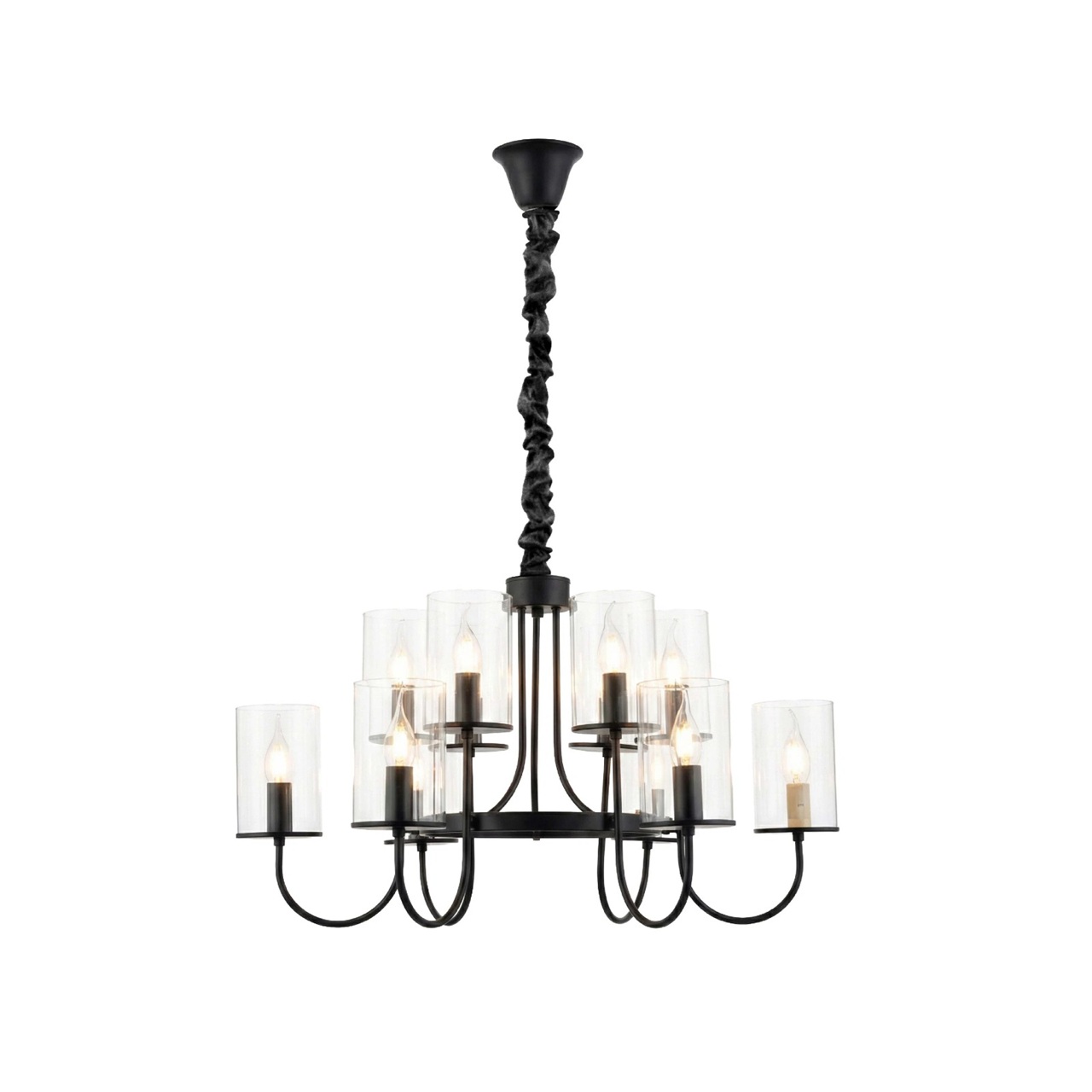 L.COLGANTE 12XE27 73X42CM NE # DI-730-BK-Z