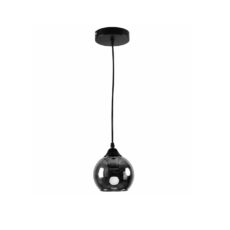 LAMPARA GLOBO SMOCK 1XE27 13X100CM NE # DI-275-BK-Z