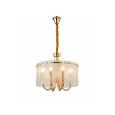 LAMPARA CRISTAL 8XE12 30X100CM DOR # DI-868-GD-Z