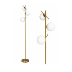 LAMPARA PIE GLOBOS 3XG9 34X158CM #DI-548-BRS-Z