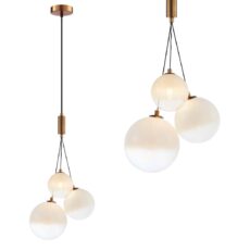 L.COLGANTE GLOBOS 3XG9 26X100CM DOR # DI-810-BRS-Z