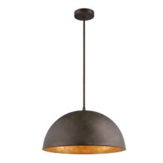 L.CAMPANA 1XE27 17X40CM NE/DORADO#01112H-BK