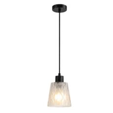 L.COLGANTE 1XE27 12.5X120CM NE #01135-1H-BK