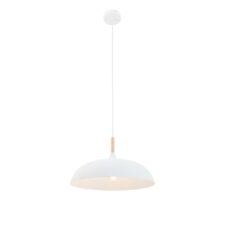 L.CAMPANA 1XE27 40X120CM  BL/MADERA # T-20021AWH